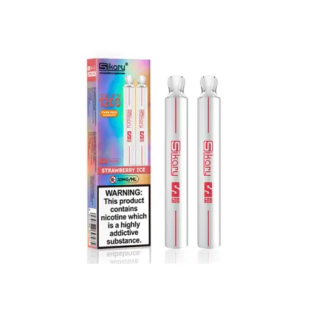 Strawberry Ice by Sikary S600 Disposable Vape 20mg - Twin Pack