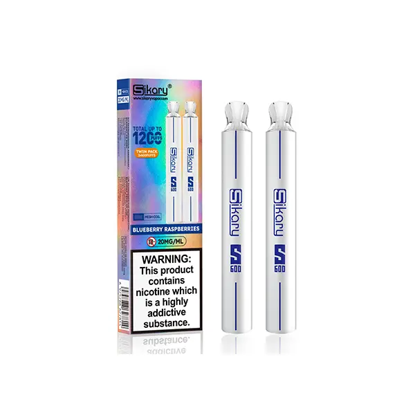  Blueberry Raspberries by Sikary S600 Disposable Vape 20mg - Twin Pack 