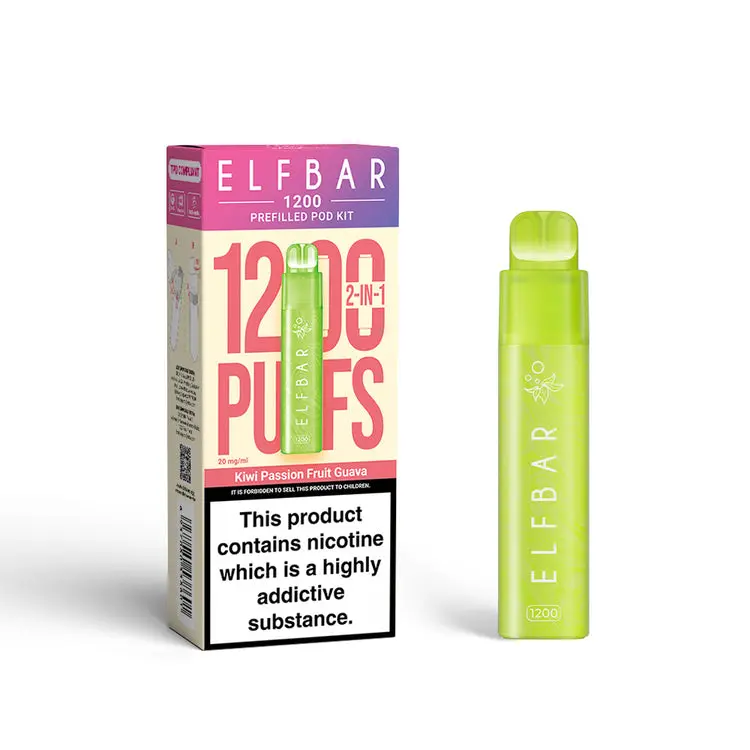 Kiwi Passion Fruit Guava by Elf Bar 1200 Prefilled Pod Vape Kit