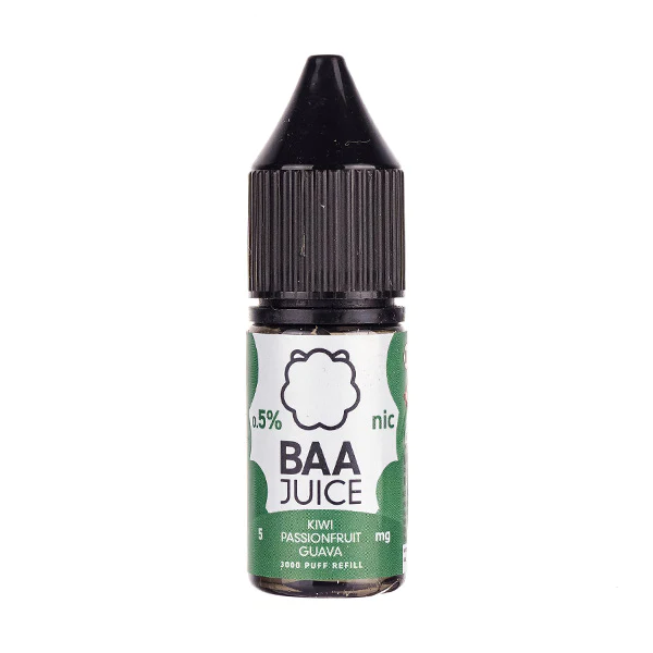  Kiwi Passion Fruit Guava Nic Salt Eliquid by Baa Juice 10ml 