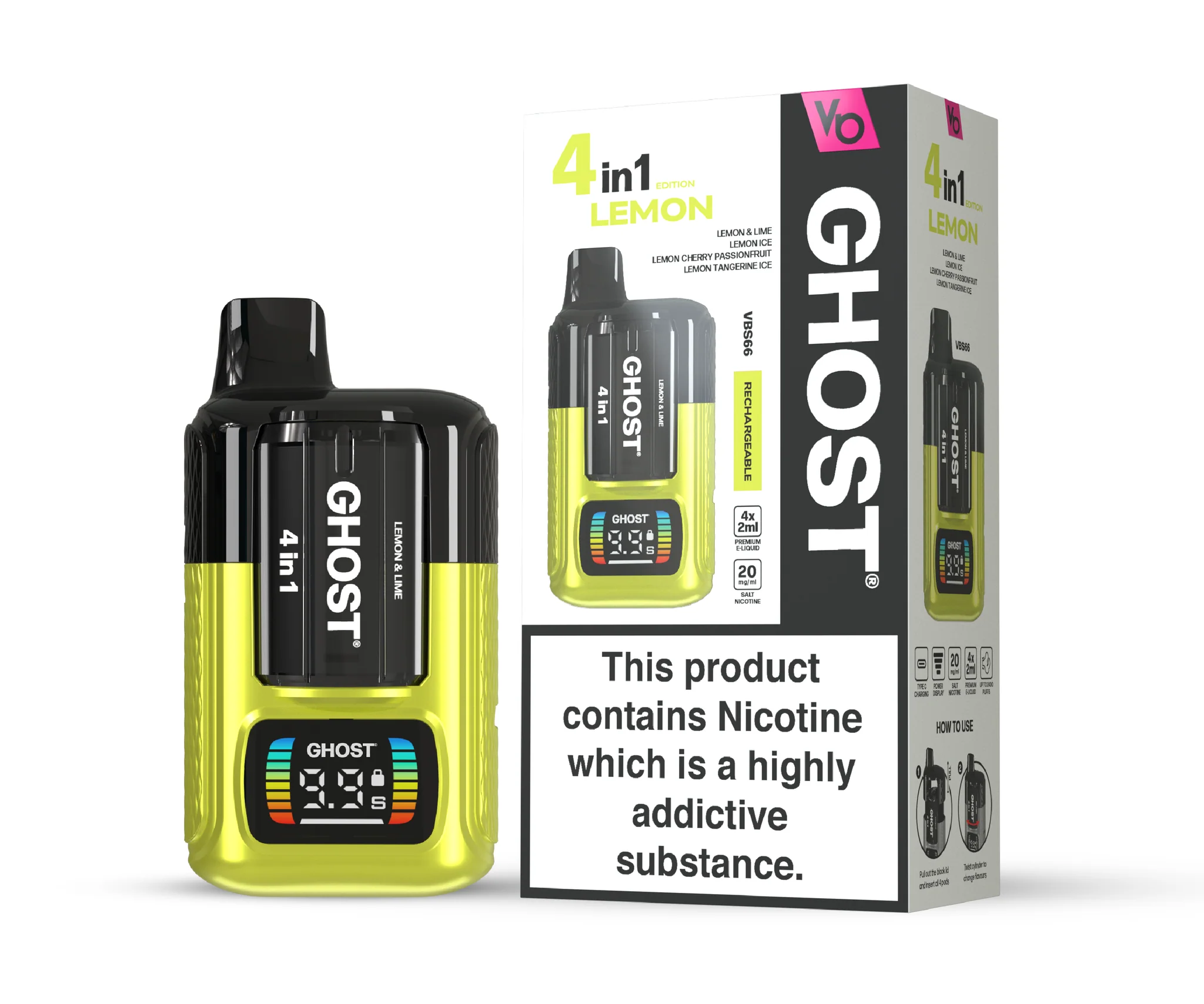 Lemon Edition (4 in 1) Ghost 4 in 1 Disposable Vape 