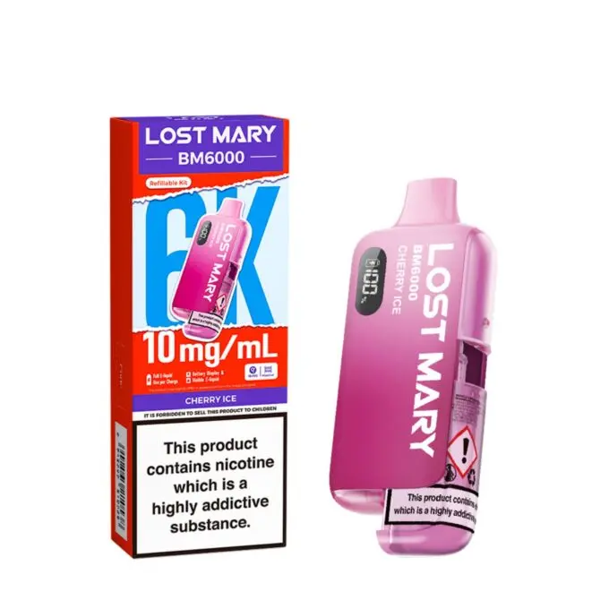 Lost Mary BM6000 Pod Kit - Cherry Ice | 10mg