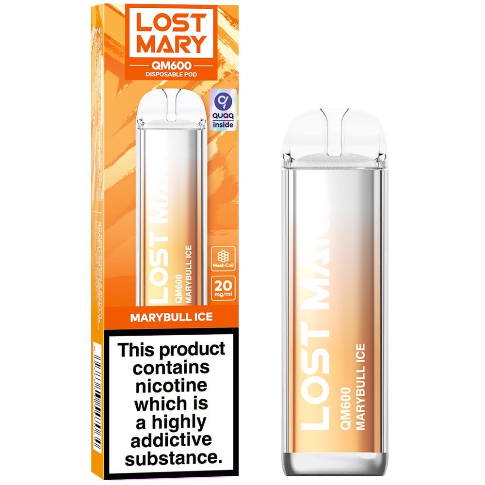  Marrybull Ice | Lost Mary QM600 By Elf Bar Disposable Vape 20mg 