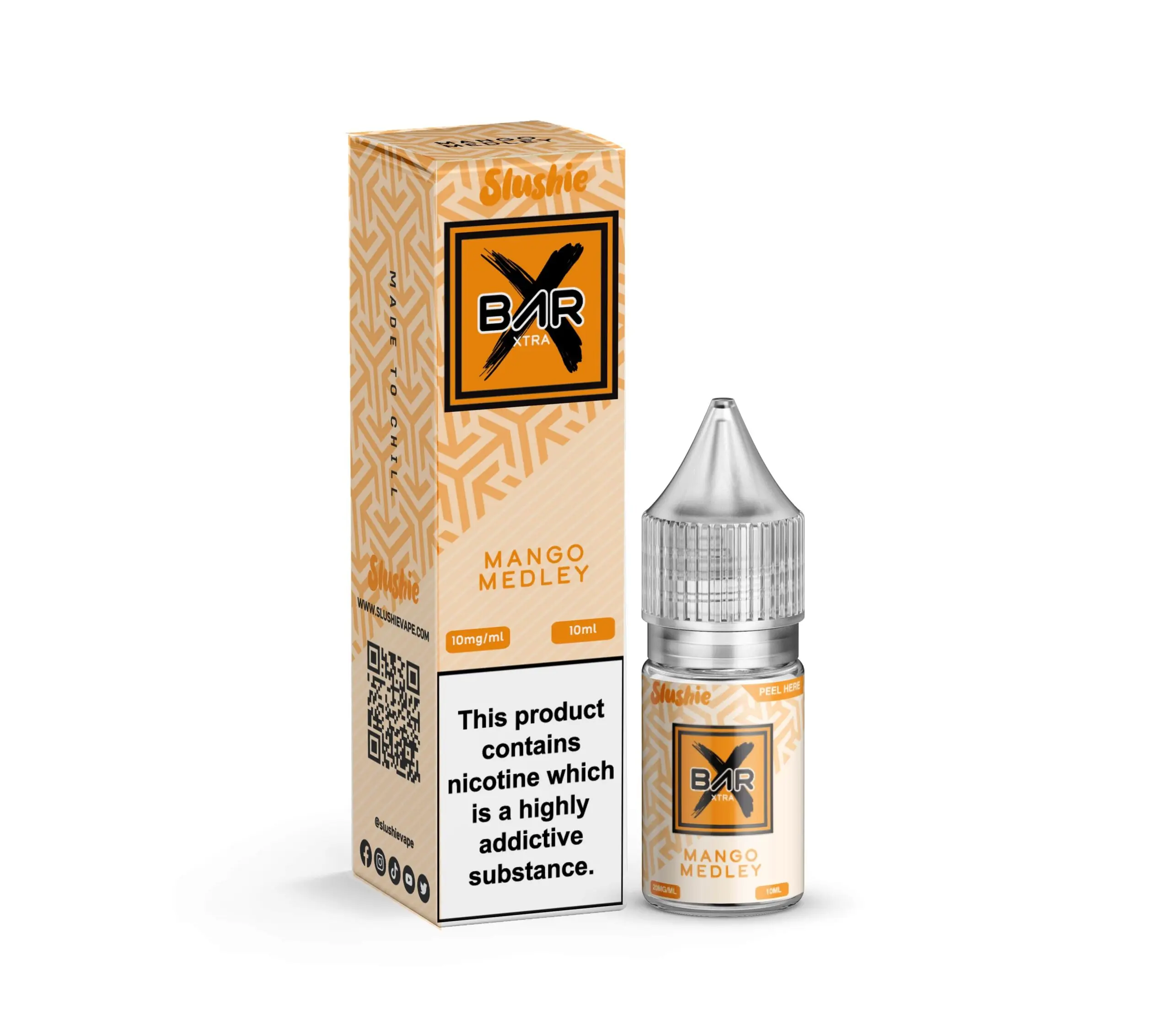  Mango Medley Nic Salts E-Liquid by Slushie Bar Xtra 10ml 