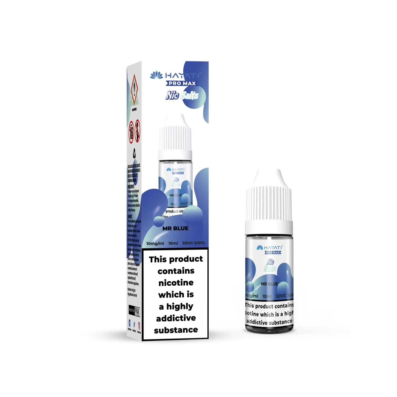  Mr Blue Nic Salt E-Liquid by Hayati Crystal Pro Max 10ml 