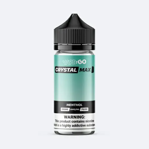  Vape and Go Crystal Max E Liquid – Menthol – 100ml 