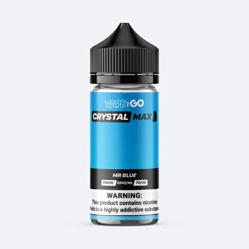  Vape and Go Crystal Max E Liquid – Mr Blue – 100ml 