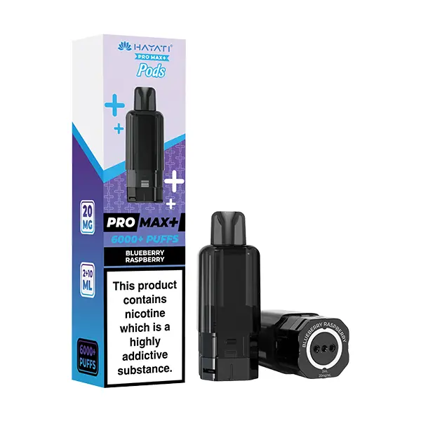 Hayati Pro Max Plus 6K Prefilled Pods - 20mg - Blueberry Raspberry ...