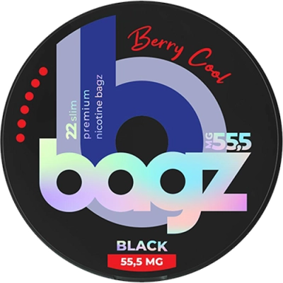 Berry Cool Bagz Black Nicotine Pouches  55.5mg/g 