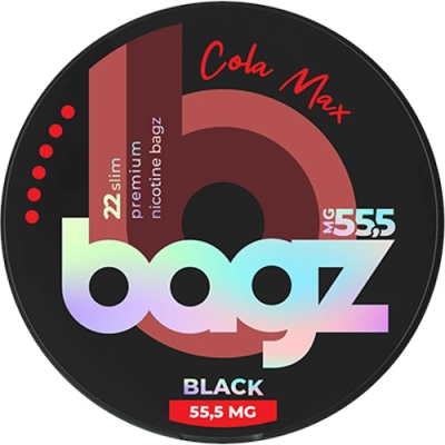 Bagz Black Nicotine Pouches  55.5mg/g | Cola Max