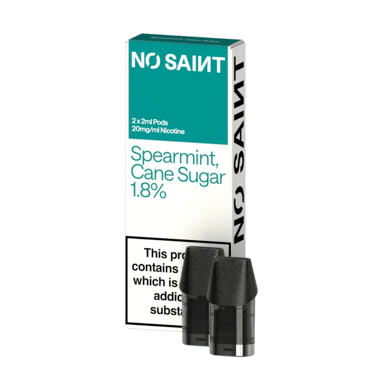 Spearmint Cane Sugar Prefilled Pods by No Saint