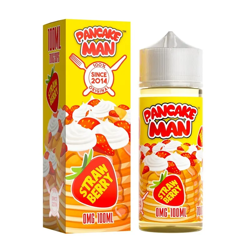 Strawberry Shortfill E-liquid by Vape Juice Pancake Man 100ml