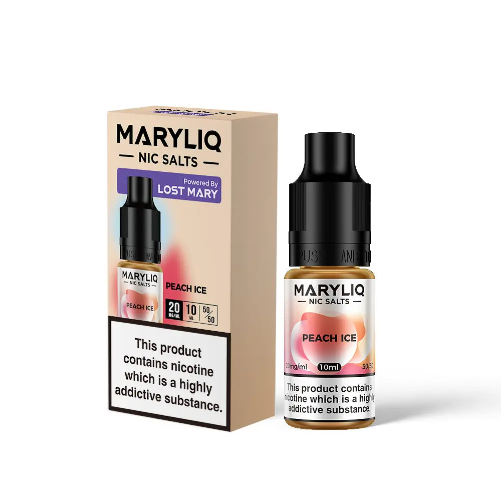 Peach Ice Nic Salt E-Liquid by Maryliq Salts 10ml