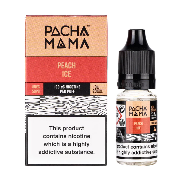  Peach Ice Nic Salt E-Liquid by Pacha Mama 10ml  