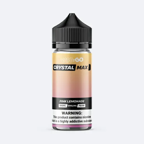  Vape and Go Crystal Max E Liquid – Pink Lemonade – 100ml 