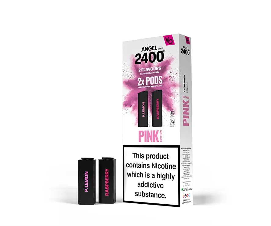 Angel 2400 Prefilled Vape Pods by Vapes Bar - Pink Edition