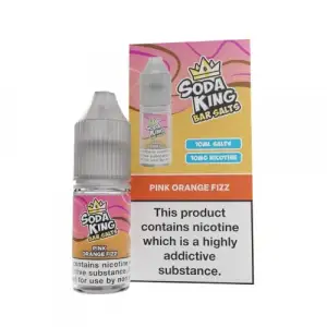 Pink Orange Fizz Nic Salt E-Liquid by Soda King Bar Salts 10ml