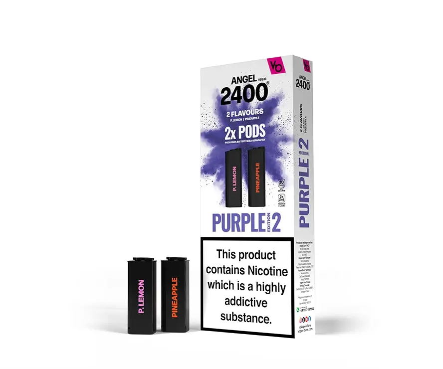 Angel 2400 Prefilled Vape Pods by Vapes Bar - Purple Edition 2