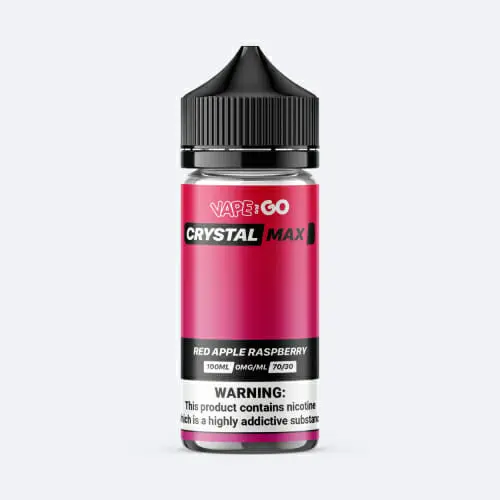 Red Apple Raspberry Shortfill E-Liquid by Vape and Go Crystal Max 100ml