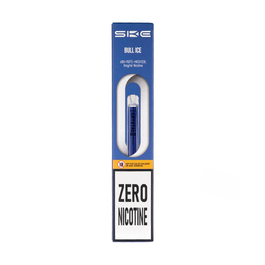  Zero Nicotine SKE Crystal Bar 600 Puff Disposable Vape - Bull Ice 