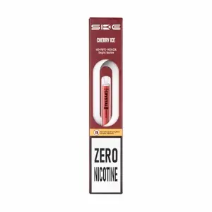  Zero Nicotine SKE Crystal Bar 600 Puff Disposable Vape - Cherry Ice 