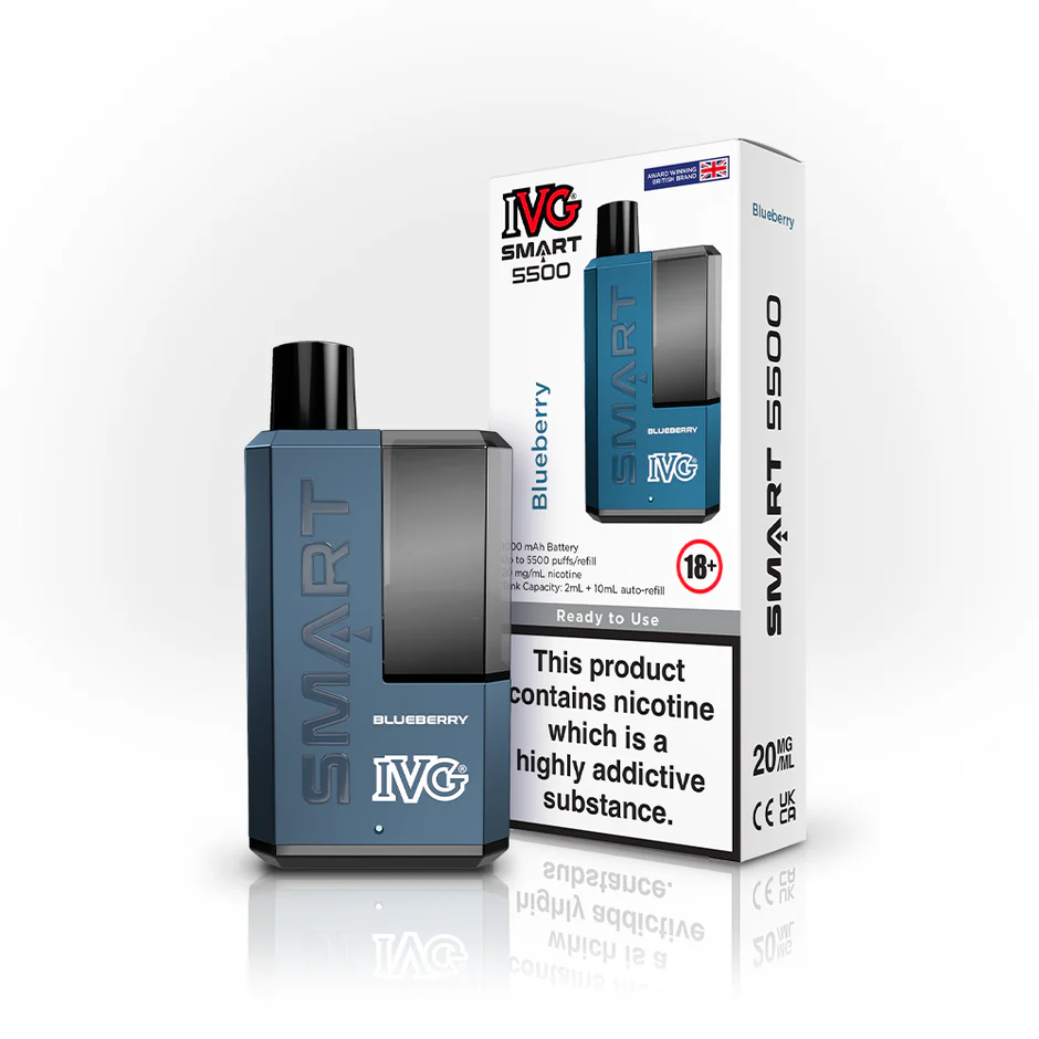  Blueberry IVG Smart 5500 Disposable Vape Kit 20mg 