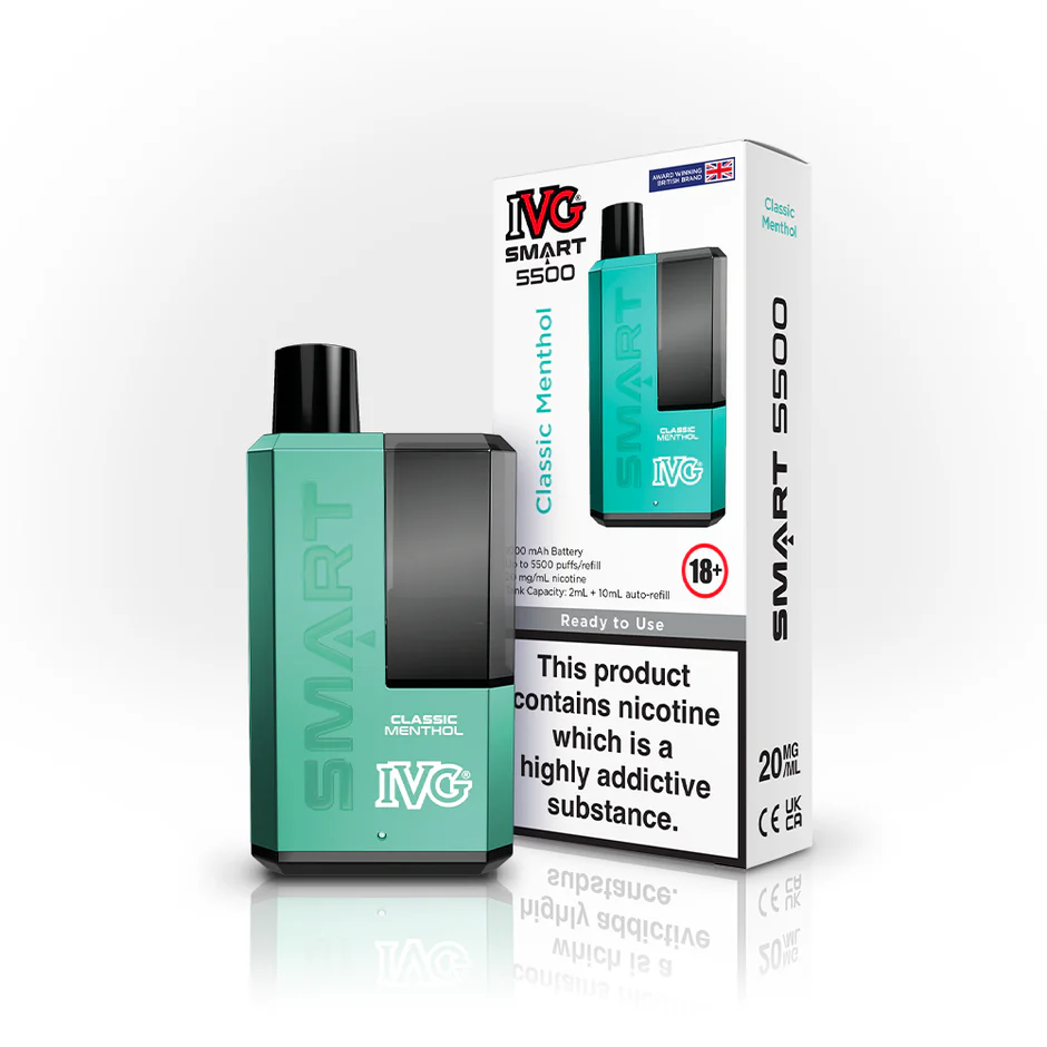  Classic Menthol IVG Smart 5500 Disposable Vape Kit 20mg 