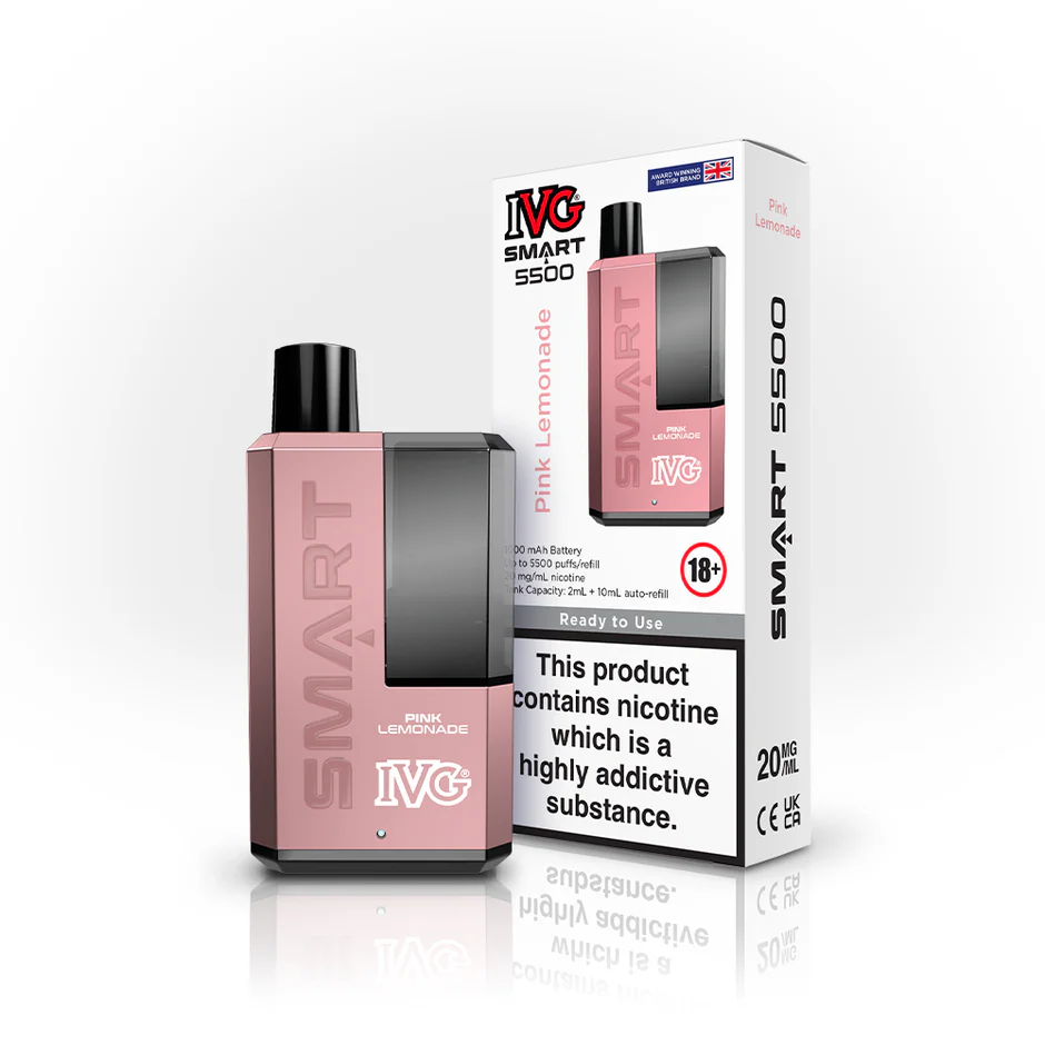  Pink Lemonade IVG Smart 5500 Disposable Vape Kit 20mg 