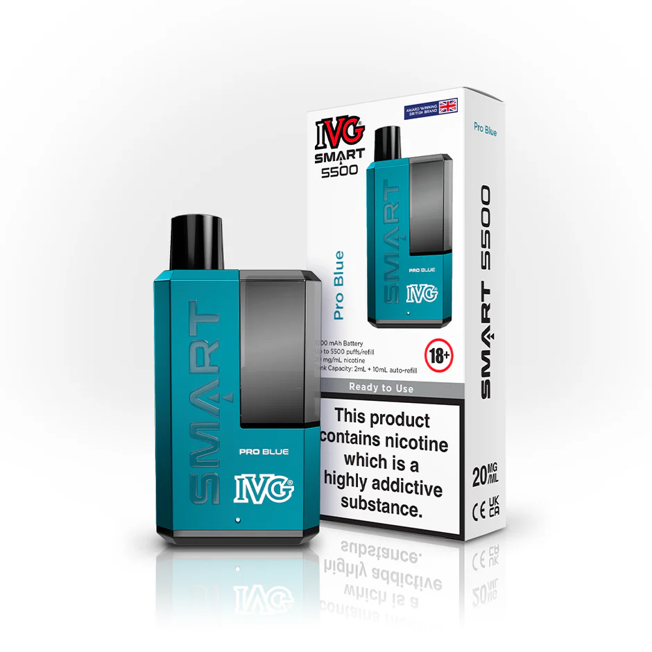  Pro Blue IVG Smart 5500 Disposable Vape Kit 20mg 