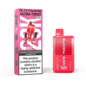 Strawberry Watermelon Bubblegum / Strawberry Kiwi | Bloody Bar Ultra Twist 20K Disposable Vape