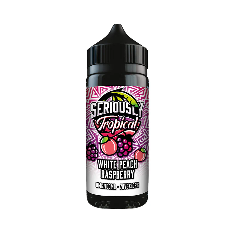 White Peach Raspberry Shortfill E-Liquid by Doozy Seriously Tropical 100ml