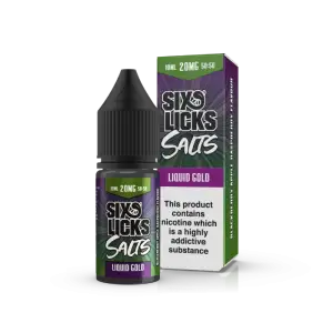 Liquid Gold Nic Salt E-Liquid by Six Licks 10ml