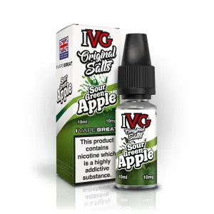 Sour Green Apple Nic Salt E-Liquid by IVG Original Salts 10ml