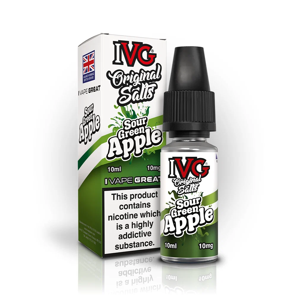 Sour Green Apple Nic Salt E-Liquid by IVG Original Salts 10ml