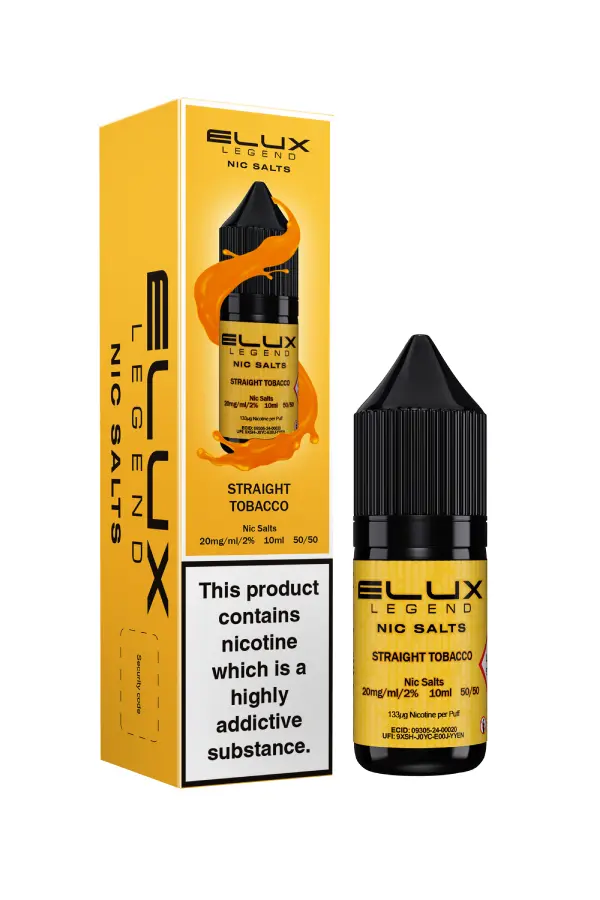 Straight Tobacco Nic Salt E-Liquid by Elux Legend 10ml