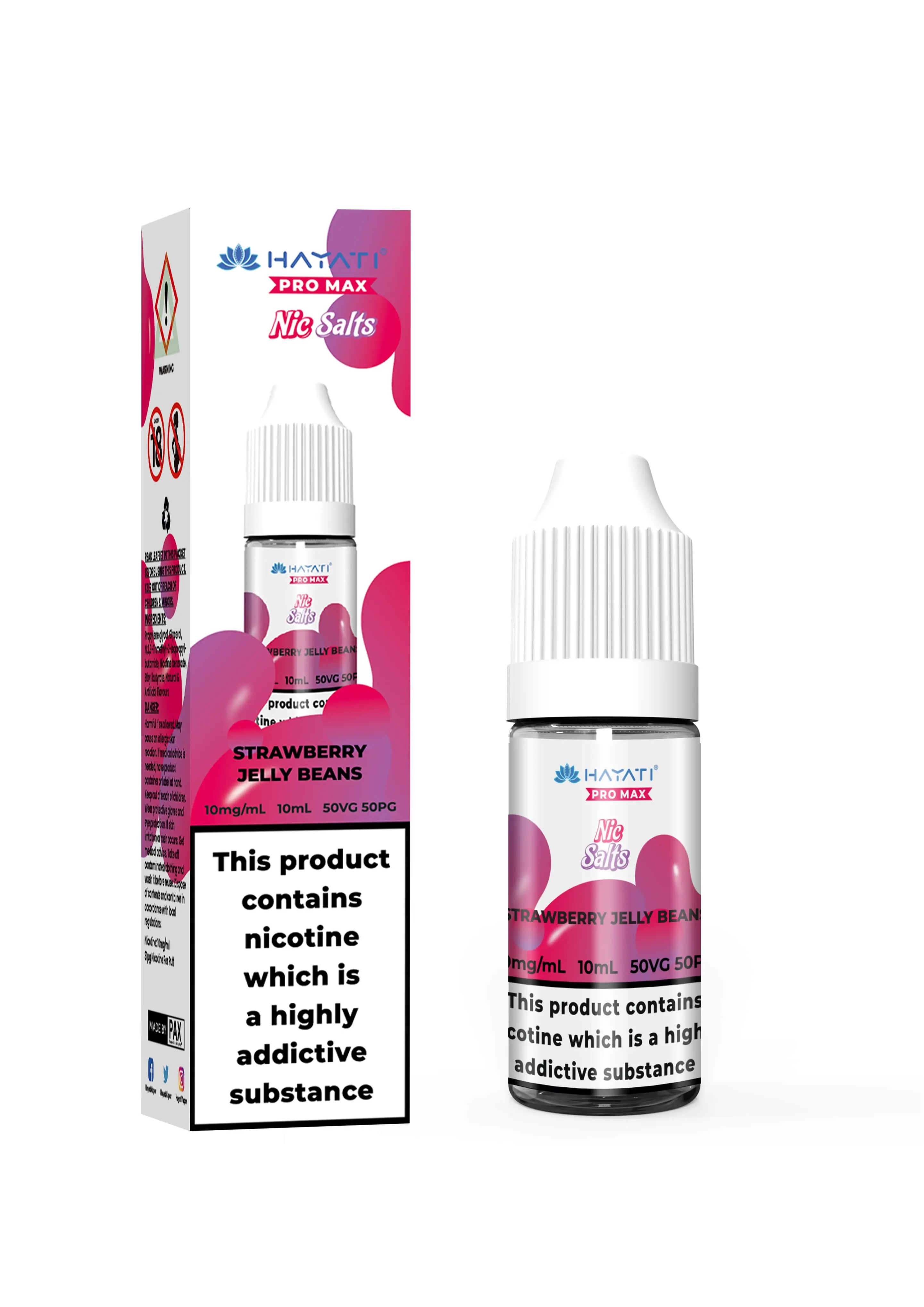 Hayati Crystal Pro Max Nic Salt - Strawberry Jelly Beans - 10ml | Vape And  Go