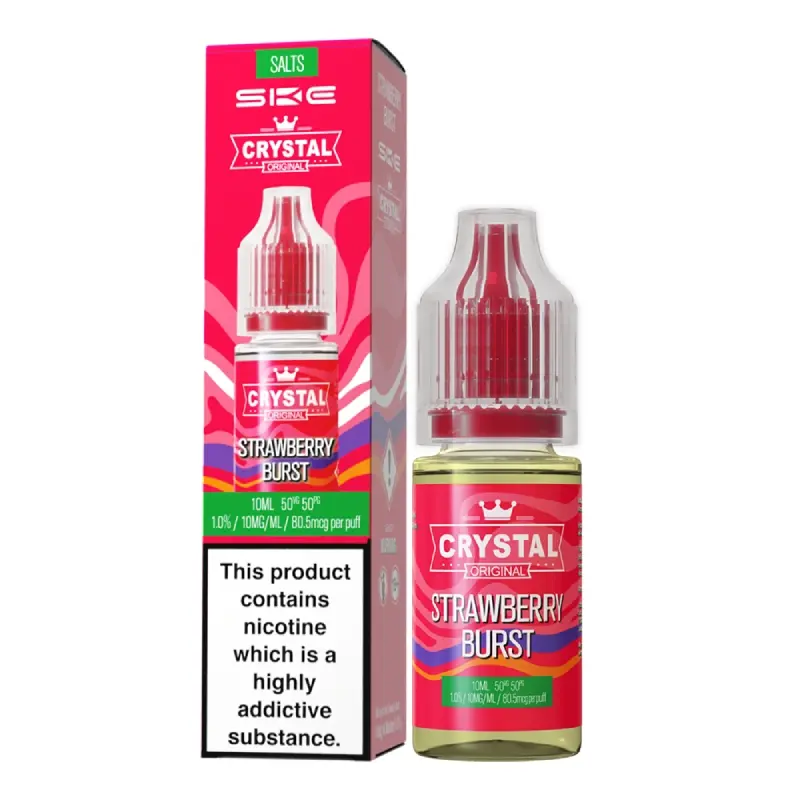  Strawberry Burst Nic Salt E-Liquid by SKE Crystal Original 10ml 