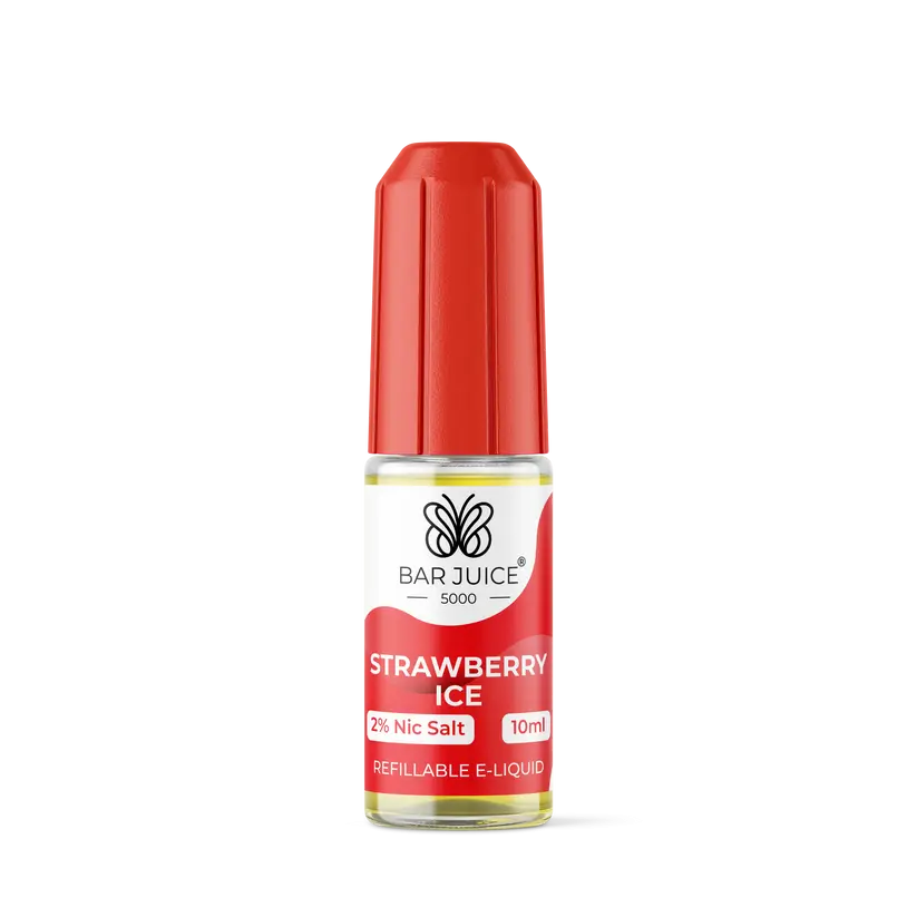  Strawberry Ice Nic Salt E-Liquid by Bar Juice 5000 Salts 10ml 