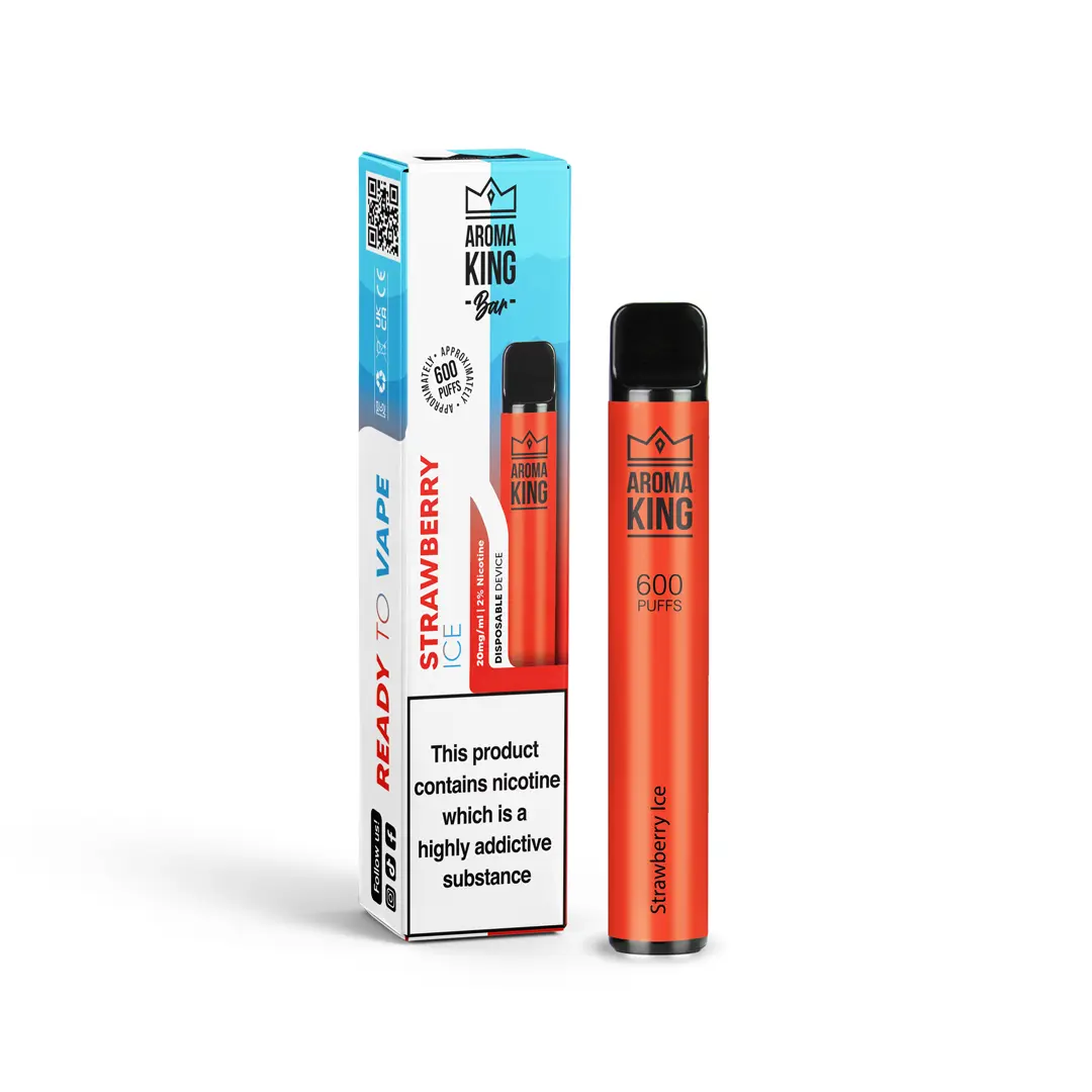  Aroma King Disposable Pen – (600 puffs) - Strawberry Ice | 20mg 