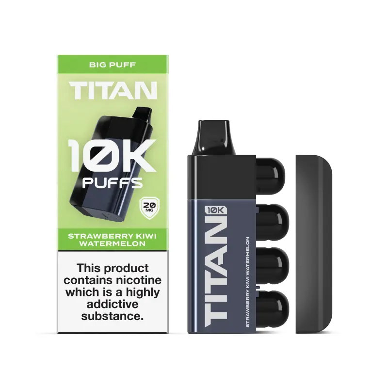  Strawberry Kiwi Watermelon Titan 10K Disposable Vape 20mg 