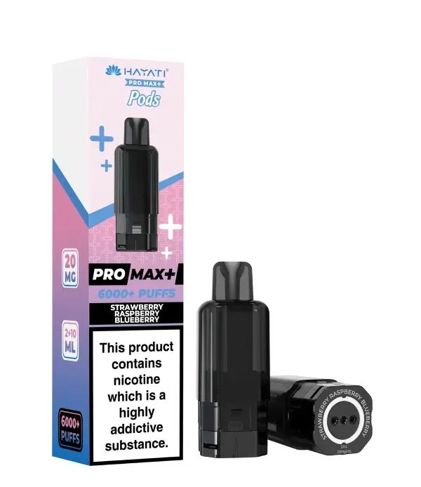  Hayati Pro Max Plus Pods - 10mg | Strawberry Raspberry Blueberry