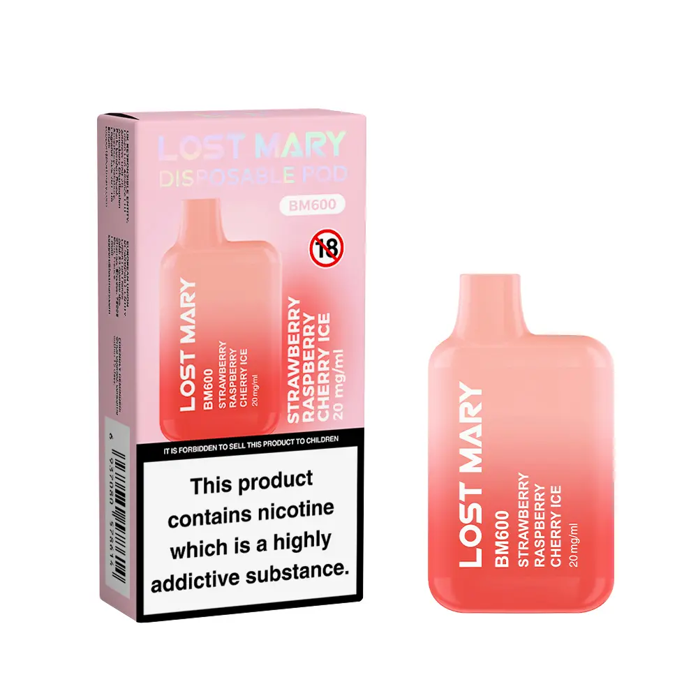 Strawberry Raspberry Cherry Ice | Lost Mary BM600 Disposable Vape by Elf Bar 20mg