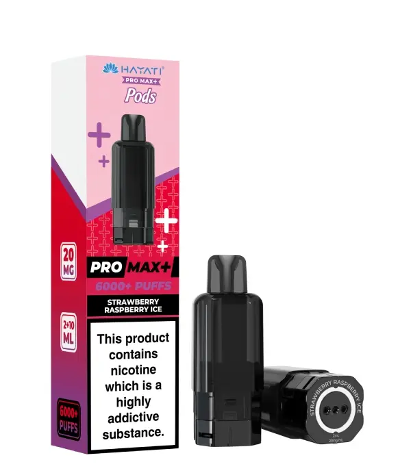  Hayati Pro Max Plus Pods - 10mg | Strawberry Raspberry Ice