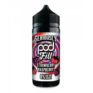 Strawberry Raspberry Shortfill E-liquid by Seriously Pod Fill 100ml