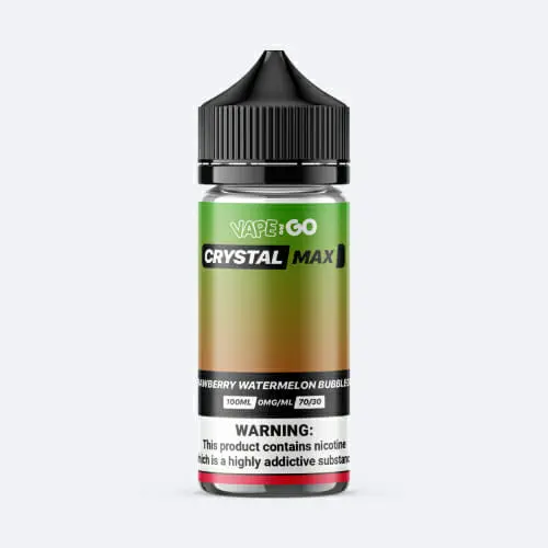  Vape and Go Crystal Max E Liquid – Strawberry Watermelon Bubblegum – 100ml 