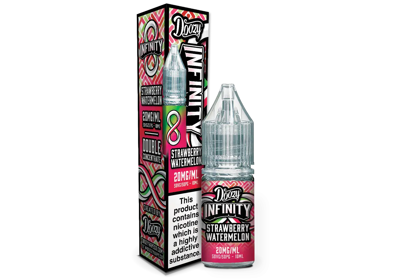 Strawberry Watermelon Nic Salt E-Liquid by Doozy Infinity Salts 10ml