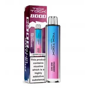 Strawberry Blue Razz Tick Tock Magic 8000 Disposable Vape 20mg