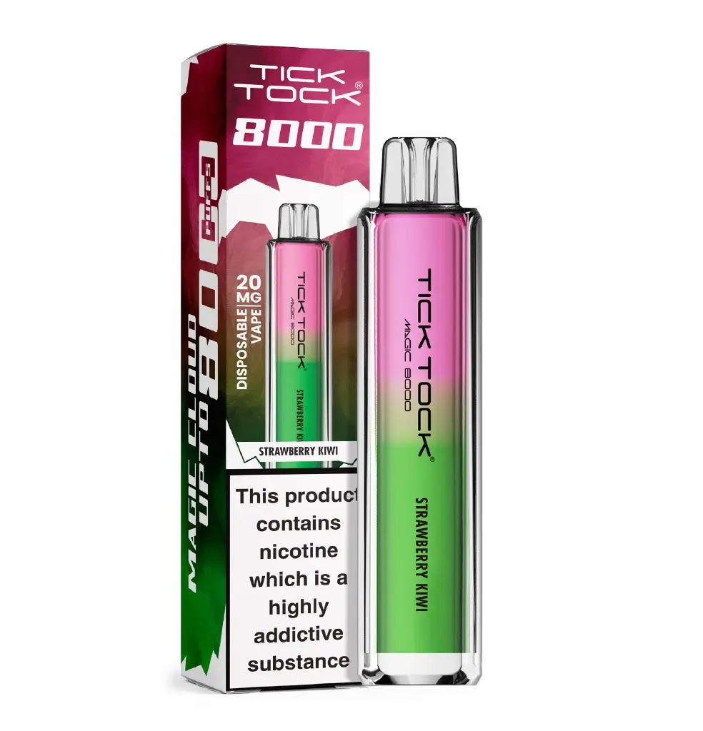 Strawberry Kiwi Tick Tock Magic 8000 Disposable Vape 20mg