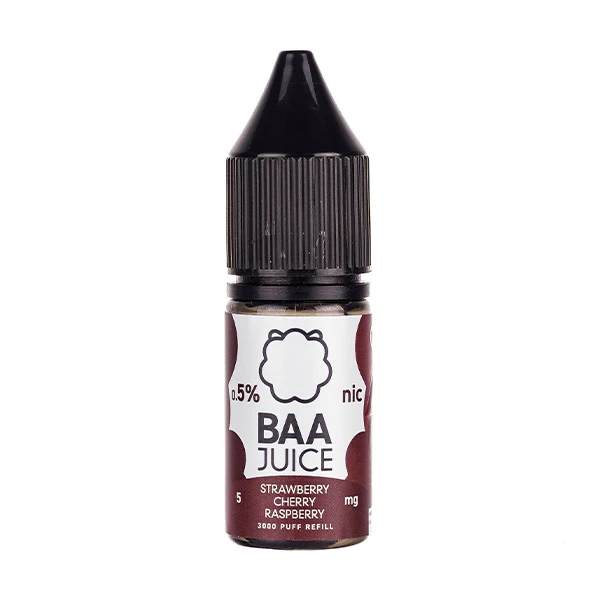  Strawberry Cherry Raspberry Nic Salt Eliquid by Baa Juice 10ml 