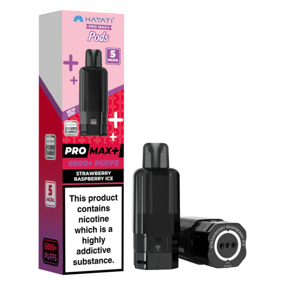 Hayati Pro Max Plus Pods - 5mg | Strawberry Raspberry Ice
